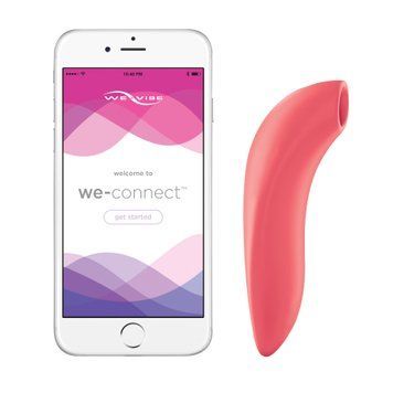 Вакуумний смарт-стимулятор для пар Melt by We-Vibe Coral, зручно поєднувати з проникним сексом,  - 1