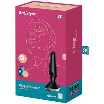 Анальний корок Satisfyer Plug Vibrator Ilicious 2 Black,  - 1