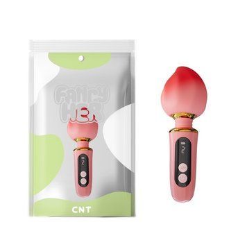 Кліторальний вібратор у формі рожевого персика Cnt Peach Wand, Рожевий - 1