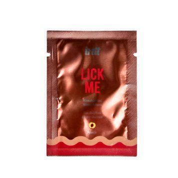 Пробник гелю для оральних пестощів з зігрівальним ефектом INTT Lick Me Kissable Gel Peach 2 мл,  - 1