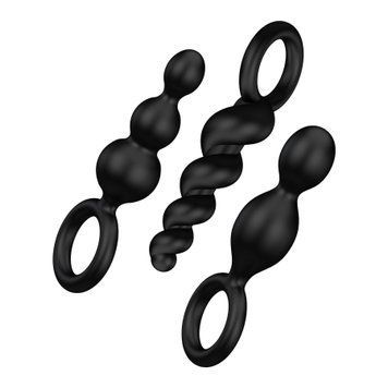 Набор анальных игрушек Satisfyer Plugs black (set of 3) - Booty Call (м'яте паковання!!!),  - 1