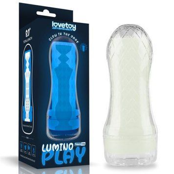 Мастурбатор карманный для члена светящийся Lovetoy Lumino Play, Прозрачный - 1