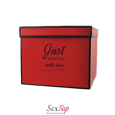 Подарункова коробка Just for you червона, L - 25х22х18 см SO5473 фото