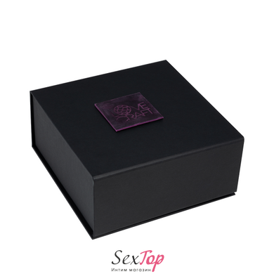 Преміум нашийник LOVECRAFT розмір M фіолетовий, натуральна шкіра, в подарунковій упаковці SO3321 фото