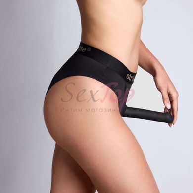 Трусики з фіксацією дилдо Strap-On-Me Harness Lingerie Idole - M - Black - фото товару 5