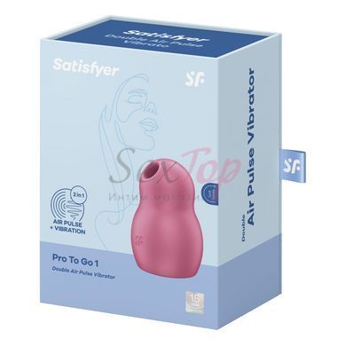 Вакуумний стимулятор з вібрацією Satisfyer Pro To Go 1 Red - фото товару 7