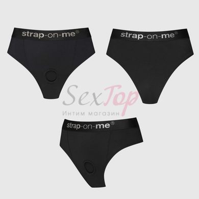 Трусики з фіксацією дилдо Strap-On-Me Harness Lingerie Idole - M - Black - фото товару 2