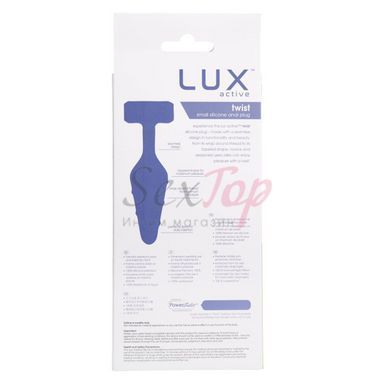 Анальная пробка Lux Active Twist Plug Small Blue &mdash;  фото товара 8