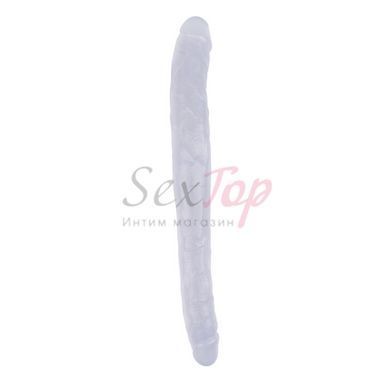 Двосторонній фалоімітатор 17.8 Inch Dildo прозорий - фото товару 2