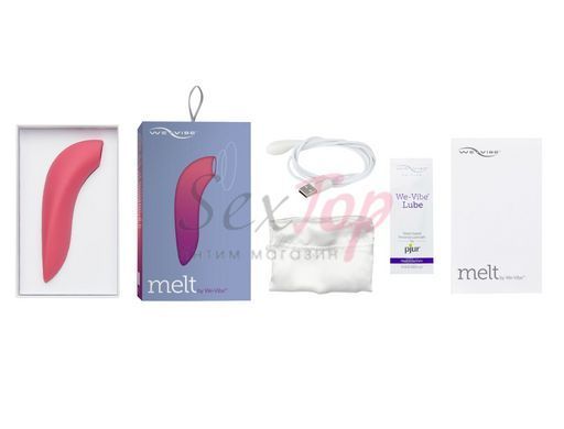 Вакуумный смарт-стимулятор для пар Melt by We-Vibe Coral, удобно совмещать с проникающим сексом,  - 7