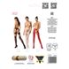 Эротические колготки-бодистокинг Passion S023 black, имитация чулок с секси ромбами и пояском PSS023B фото 8