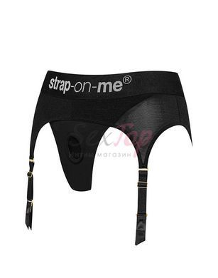 Трусы для страпона с подвязками для чулок Strap-On-Me REBEL HARNESS - M &mdash;  фото товара 2
