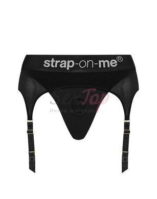 Трусы для страпона с подвязками для чулок Strap-On-Me REBEL HARNESS - M &mdash;  фото товара 3