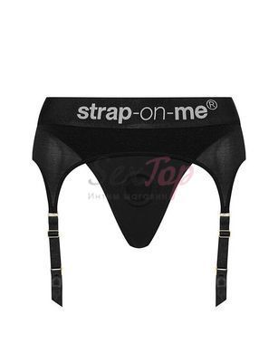 Трусы для страпона с подвязками для чулок Strap-On-Me REBEL HARNESS - XS &mdash;  фото товара 3