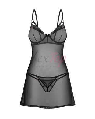 Сорочка Obsessive Euridia chemise & tanga XS/S &mdash;  фото товара 2