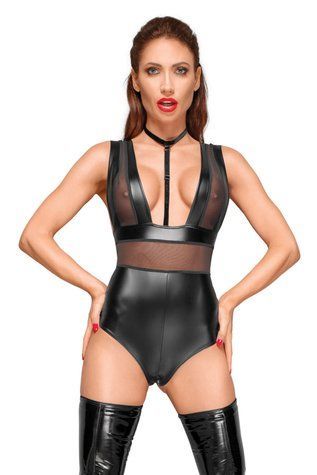 Боді Noir Handmade F183 Powerwetlook body - XL - фото товару 1
