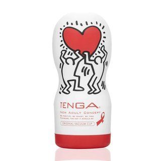 Мастурбатор Tenga Keith Haring Deep Throat Cup (глибоке горло) з вакуумною стимуляцією - фото товару 1