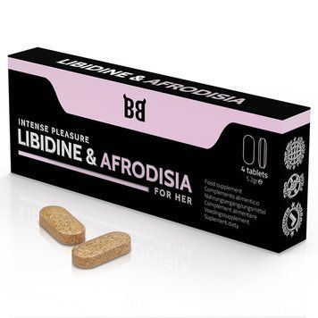 Препарат для женщин Blackbull Libidine Afrodisia Intense Pleasure, 4 таблетки,  - 1