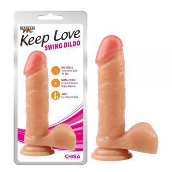 Фаллоимитатор на присоске Keep Love Swing Dildo, Телесный - 1