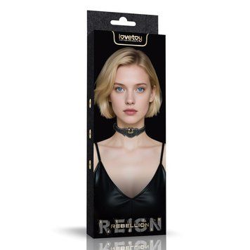 Чокер Летучая мышь из высококачественного полиуретана черный Lovetoy Rebellion Reign Bat Collar, Черный - 1