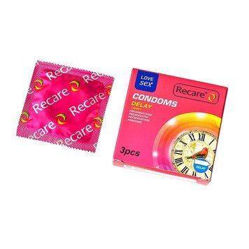 Презервативи Recare Delay Candy Condoms 3 шт, пролонгувальний ефект, цукерковий аромат,  - 1