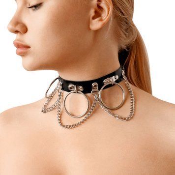 Чокер из натуральной кожи Art of Sex - Bonita, цвет черный,  - 1