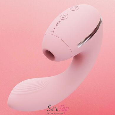Вакуумный вибратор KISTOY Tina Mini Pink, вагинально-клиторальный SO4954 фото