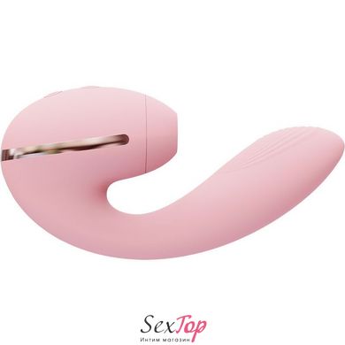 Вакуумный вибратор KISTOY Tina Mini Pink, вагинально-клиторальный SO4954 фото