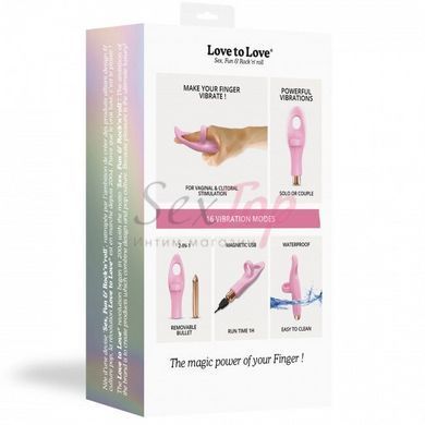 Вибратор на палец Love To Love Tickle me - BABY PINK перезаряжаемый, 3 варианта использования,  - 7