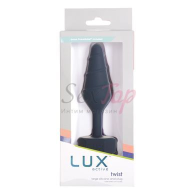 Анальная пробка Lux Active Twist Plug Large Blue &mdash;  фото товара 6