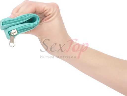 Сумка для зберігання секс-іграшок PowerBullet - Silicone Storage Zippered Bag Teal - фото товару 3