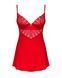 Пеньюар Obsessive Ingridia chemise & thong XL/2XL, червоний, сорочка, стрінги &mdash; фото 3 з 7