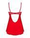 Пеньюар Obsessive Ingridia chemise & thong XL/2XL, червоний, сорочка, стрінги &mdash; фото 4 з 7