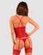 Прозорий корсет Obsessive Lacelove corset XS/S Red, мереживо, підв’язки для панчіх SO8649 фото 7