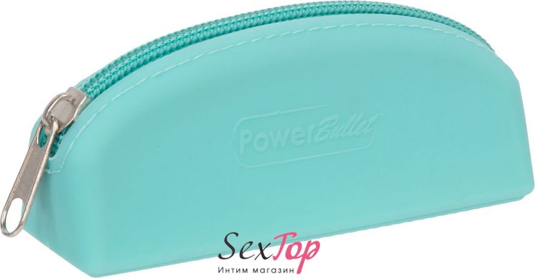 Сумка для зберігання секс-іграшок PowerBullet - Silicone Storage Zippered Bag Teal SO5561 фото