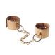Наручники Bijoux Indiscrets MAZE - Wide Cuffs Brown, экокожа, стильные браслеты, подарочная упаковка SO2650 фото 1