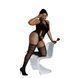 Бодистокинг Moonlight Plus Model 02 XL-XXXL Black, с доступом, имитация пояса для чулок &mdash; фото 1 из 7