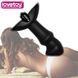 Водонепроникна силіконова анальна пробка чорна Lovetoy &mdash; фото 3 з 6