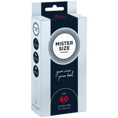 Презервативы Mister Size - pure feel - 60 (10 condoms), толщина 0,05 мм (мятая упаковка!!!) SO8046-R фото