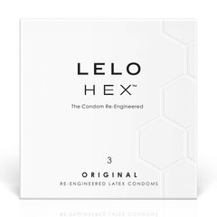 Презервативи LELO HEX Condoms Original 3 Pack, тонкі та суперміцні SO8130 фото