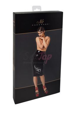 Спідниця Noir Handmade F378 Dominae Column PVC pencil skirt XS - фото товару 10