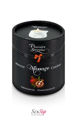 Масажна свічка Plaisirs Secrets Pomegranate (80 мл) подарункова упаковка, керамічний посуд SO1850 фото