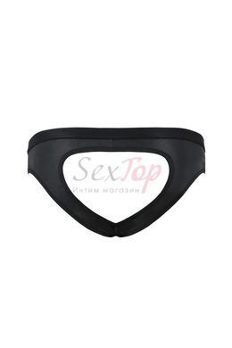 Чоловічі сліпи з вирізами Passion 041 SLIP JOE L/XL Black, екошкіра, відкриті сідниці - фото товару 4