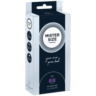 Презервативы Mister Size - pure feel - 69 (10 condoms), толщина 0,05 мм - SO8048