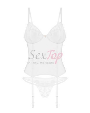 Корсет Obsessive Alissium corset & thong XL/2XL &mdash;  фото товара 6