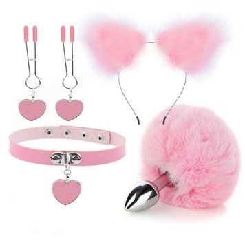 Рожевий ніжний комплект БДСМ Fur Sexy Kit, Рожевий - 1