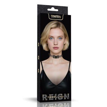Чокер с бабочкой из высококачественного полиуретана коричневый Lovetoy Rebellion Reign Butterfly Collar, Коричневый - 1