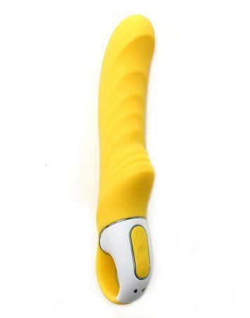 Мощный вибратор Satisfyer Vibes Yummy Sunshine с гибким стволом и стимулирующим рельефом, 12 режимов &mdash;  фото товара 1