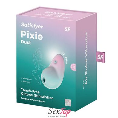 Вакуумний стимулятор з вібрацією Satisfyer Pixie Dust Mint/Pink SO8971 фото