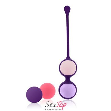 Набір вагінальних кульок Rianne S: Pussy Playballs Nude, маса 15, 25, 35, 55г, монолітні, косметичка SO3879 фото